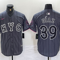 Men's New York Mets Edwin Diaz #39 Graphite 2024 City Connect Limited Player Jersey1