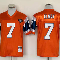 Men's Denver Broncos John Elway Mitchell & Ness Orange Legacy Replica Jersey1