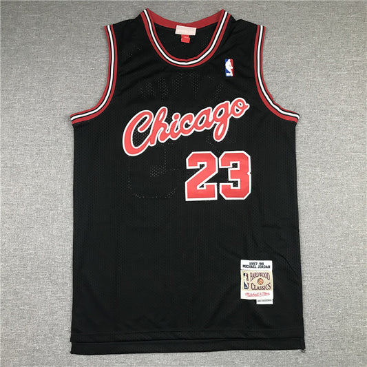 Men's Chicago Bulls Michael Jordan #23 Black 1997-98 Authentic Player Jersey1
