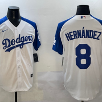 Men's Los Angeles Dodgers Enrique Hernandez #8 White Game Player Jersey1