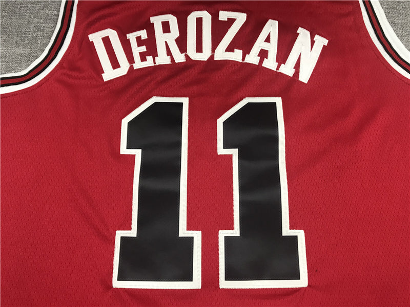 Men's Chicago Bulls DeMar DeRozan #11 Red Fast Break Replica Player Jersey1