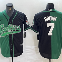 Men's Boston Celtics Jaylen Brown #7 Green/Black Replica Player Jersey