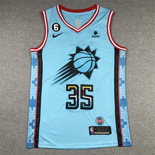 Men's Phoenix Suns Kevin Durant #35 Turquoise 2022/23 Swingman Jersey1 - City Edition