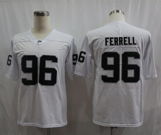 Men's Las Vegas Raiders Clelin Ferrell #96 White Game Player Jersey1