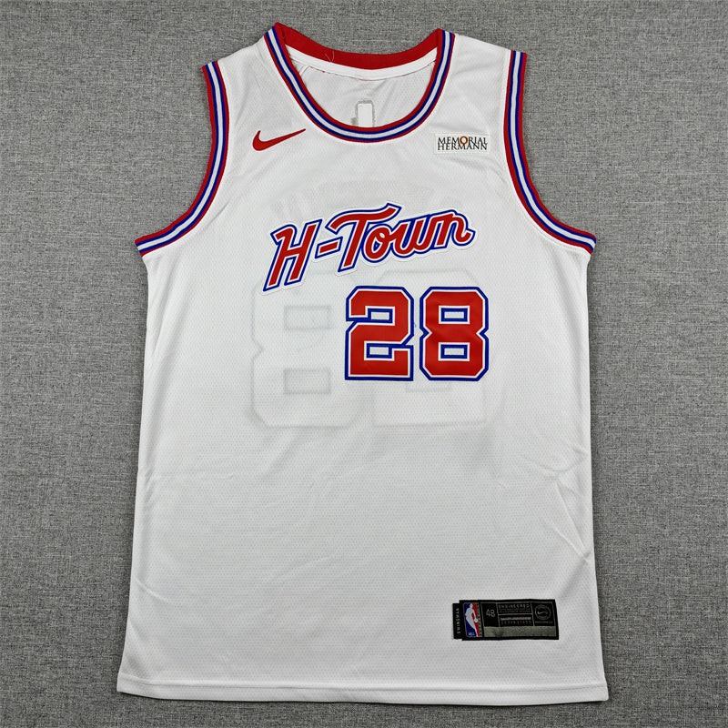Alperen Sengun #28 Houston Rockets White 2025-26 Swingman Jersey City Edition - JerseysFreak