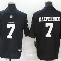 Men's Las Vegas Raiders Colin Kaepernick #7 Black Game Jersey1