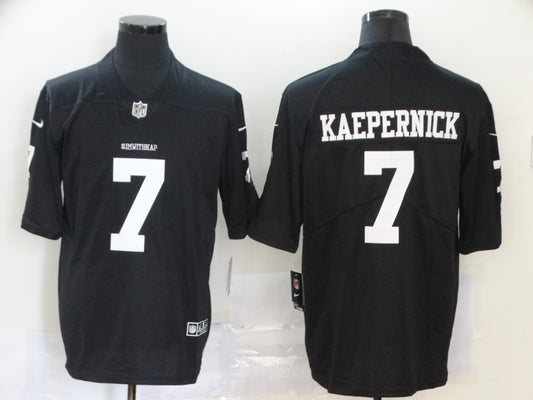 Men's Las Vegas Raiders Colin Kaepernick #7 Black Game Jersey1