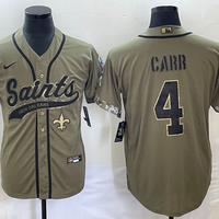Men's New Orleans Saints Derek Carr #4 Olive 2022 Salute To Service Retired Player Limited Jersey1 Joint Edition