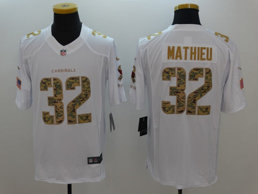 Men's Arizona Cardinals Tyrann Mathieu #32 White Player Game Jersey1