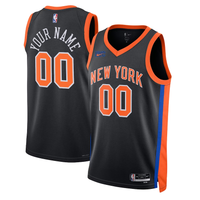Men's New York Knicks Black 2022/23 Swingman Custom Jersey1 - City Edition