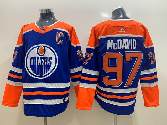 Men's Edmonton Oilers Connor McDavid #97 Blue Breakaway Player Jersey1