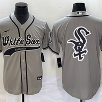 Men's Chicago White Sox Gray Replica Team Jersey1 Joint Edition
