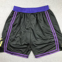 Men's Los Angeles Lakers Black 2023/24 Swingman City Edition Shorts1