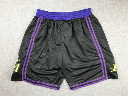 Men's Los Angeles Lakers Black 2023/24 Swingman City Edition Shorts1