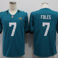 Men's Jacksonville Jaguars Nick Foles #7 Teal Game Jersey1