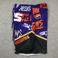 Men's Phoenix Suns Purple Graffiti Edition Pocket Shorts1