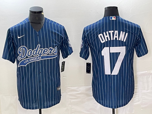 Men's Los Angeles Dodgers Shohei Ohtani #17 Blue Game Jersey1 Joint Edition