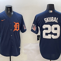 Men's Detroit Tigers Tarik Skubal #29 Navy Limited Player Jersey1