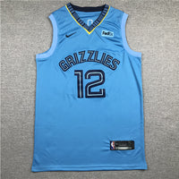 Men's Memphis Grizzlies Ja Morant #12 Blue Replica Fast Break Jersey1