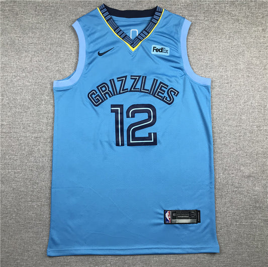 Men's Memphis Grizzlies Ja Morant #12 Blue Replica Fast Break Jersey1