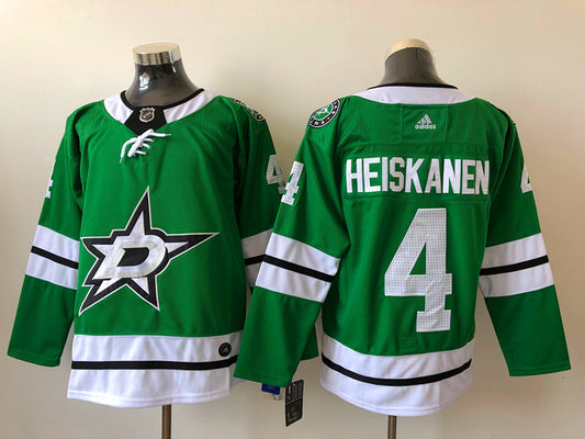 Men's Dallas Stars Miro Heiskanen #4 Kelly Green Home Breakaway Player Jersey1