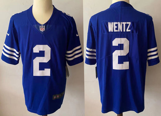 Men's Indianapolis Colts Carson Wentz #2 Blue Game Player Jersey1