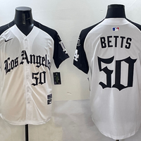 Men's Los Angeles Dodgers Mookie Betts #50 White Game Jersey