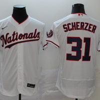 Men's Washington Nationals Max Scherzer #31 White Alternate Game Jersey1