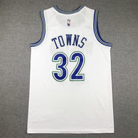 Men's Minnesota Timberwolves Karl-Anthony Towns #32 White Swingman Player Jersey1