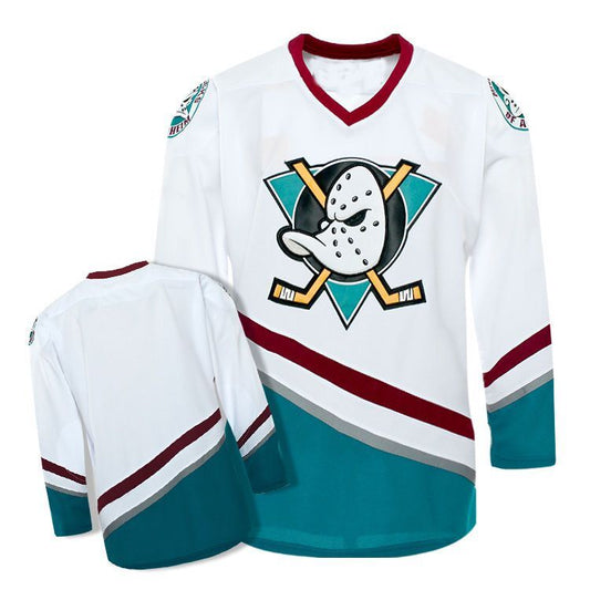 Men's Anaheim Ducks White/Blue Line Blank Player Jersey1