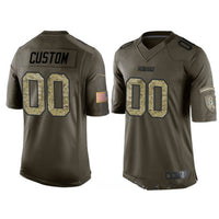Custom1 Green Bay Packers Olive Camo Salute To Service Veterans Day Limited Jersey1 Stitched American Football Jerseys