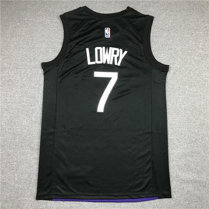 Men's Toronto Raptors Kyle Lowry Black/Purple 2020/21 Swingman Player Jersey1