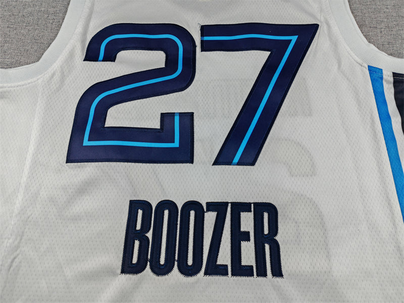 Men's Memphis Grizzlies Cameron Boozer #27 White Swingman Jersey - Association Edition