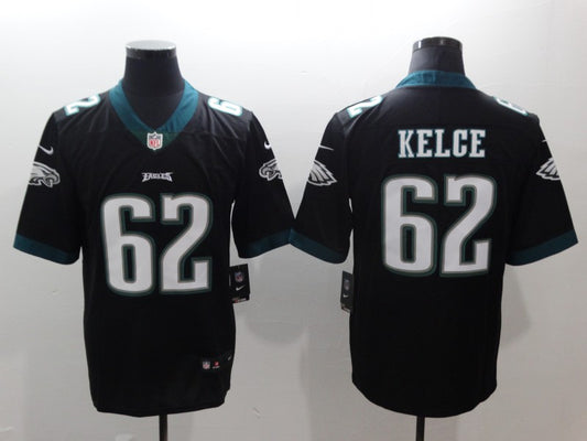 Men's Philadelphia Eagles Jason Kelce #62 Black Game Jersey1