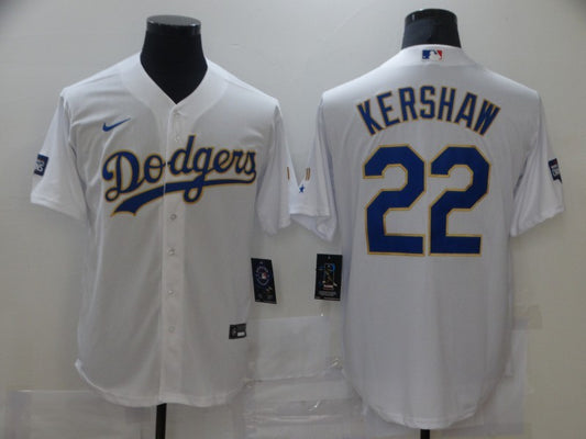 Men's Los Angeles Dodgers Clayton Kershaw #22 White Stitched Jersey1