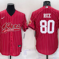 Men's San Francisco 49ers Jerry Rice #80 Red Player Jersey1 Joint Edition