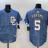 Men's Washington Nationals CJ Abrams #5 Blue 2025 City Connect Limited Player Jersey1