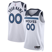Men's Minnesota Timberwolves White Swingman Custom Jersey1 - Association Edition