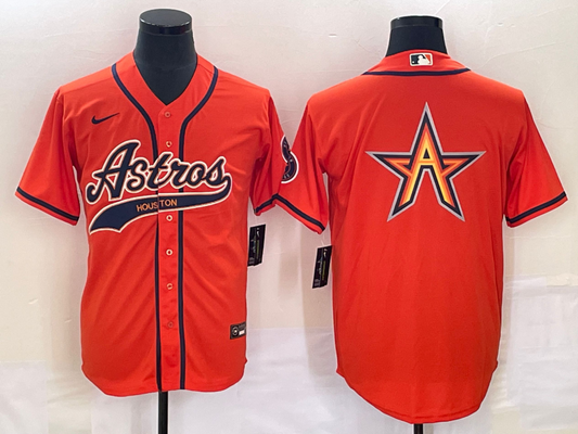 Men's Houston Astros Orange Alternate Replica Jersey1 Joint Edition