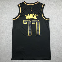 Men's Dallas Mavericks Luka Doncic #77 NBA Black Swingman Jersey1