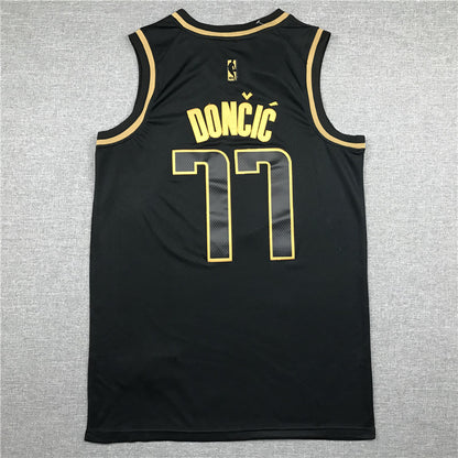 Men's Dallas Mavericks Luka Doncic #77 NBA Black Swingman Jersey1