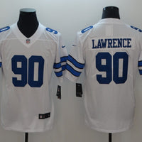 Men's Dallas Cowboys DeMarcus Lawrence #90 White Fashion Game Jersey1
