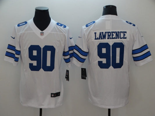 Men's Dallas Cowboys DeMarcus Lawrence #90 White Custom1 Game Jersey1