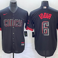 Men's Cincinnati Reds Jonathan India #6 Black 2023 City Connect Replica Player Jersey1