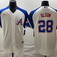 Men's Atlanta Braves Matt Olson Nike White 2023 City Connect Replica Player Jersey1