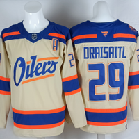 Men's Edmonton Oilers Leon Draisaitl #29 Light Beige Premium Player Jersey