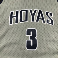 Men's Georgetown Hoyas Allen Iverson #3 NCAA Gray Basketball Jersey