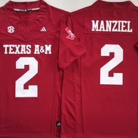 Men's Texas A&M Aggies Johnny Manziel #2 Red Player Jersey