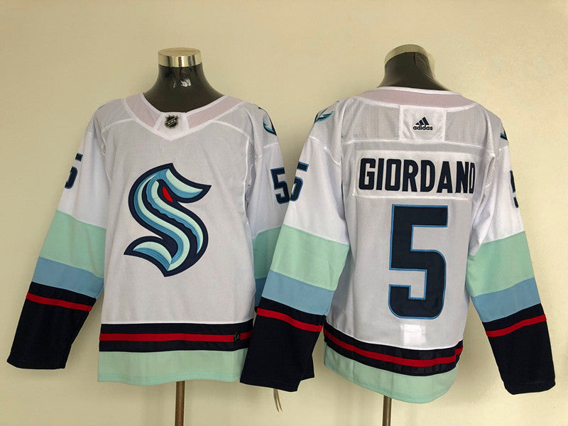 Men's Seattle Kraken Mark Giordano #5 White Home Breakaway Player Jersey1