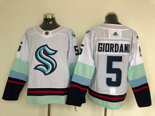 Men's Seattle Kraken Mark Giordano #5 White Home Breakaway Player Jersey1